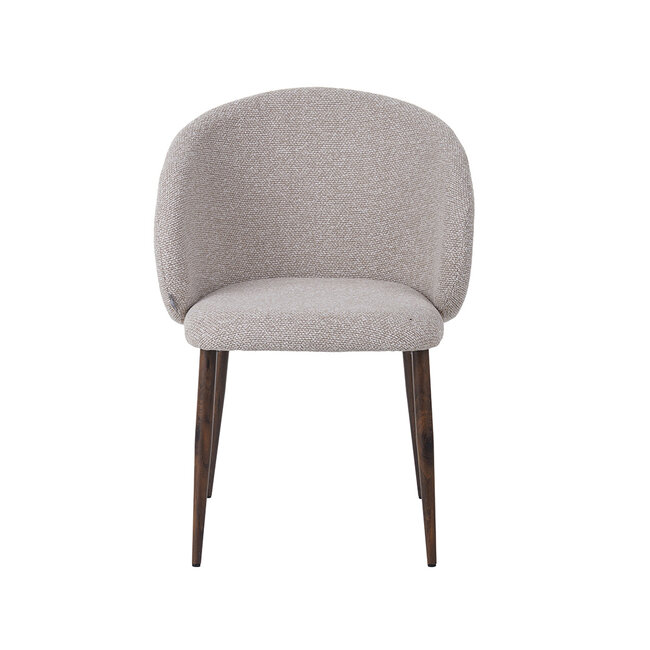 Label51 Eetkamerstoel Yuki - Naturel - Royal Boucle - Walnoot Houten Frame