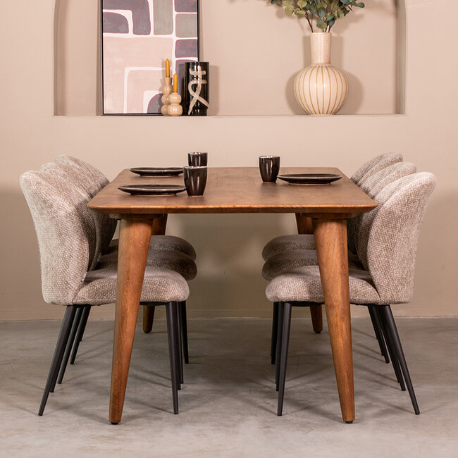 Label51 Eetkamertafel Fly - Nature Smooth - Mangohout - 250 cm