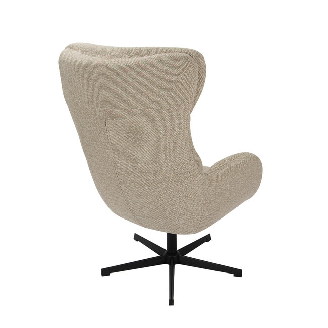 Label51 Fauteuil Malmo - Naturel - Royal Boucle - Incl. Hocker