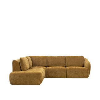 Label51 Hoekbank Matteo - Dark Honey - Maloy - Links Voorstaand