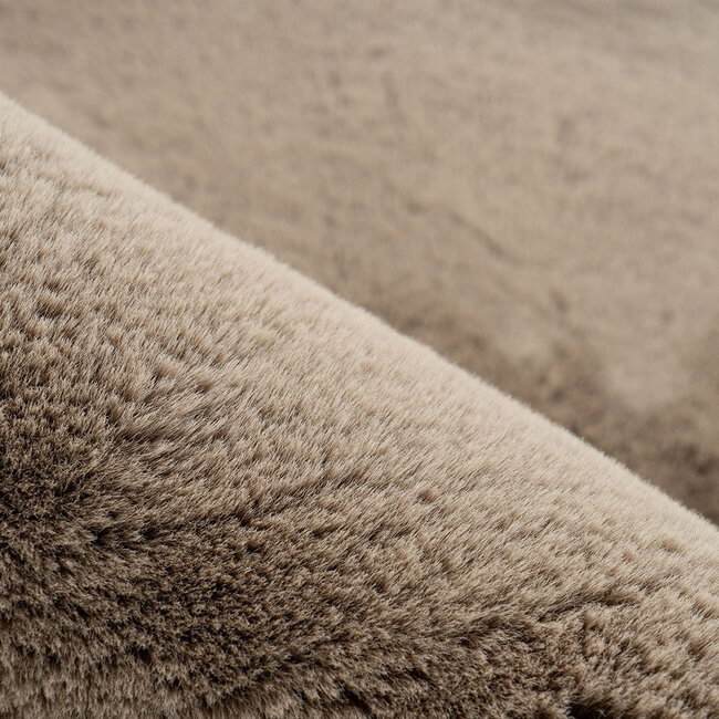 Label51 Vloerkleden Indy - Taupe - Synthetisch - 200x200 cm - Rond