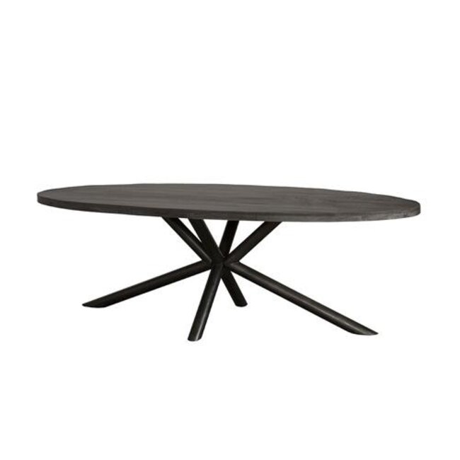Tower Living Showroommodel - Eettafel Selva zwart mango ovaal 240 cm
