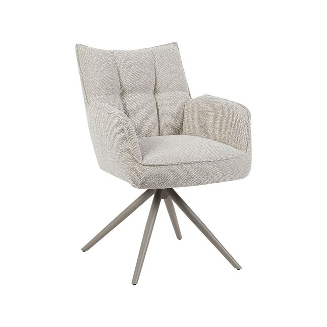 Label51 Eetkamerstoel Amalfi - Naturel - Royal Boucle - Taupe