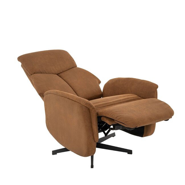 Label51 Fauteuil Aarhus - Cognac - Micro Suede - 2-Motorig