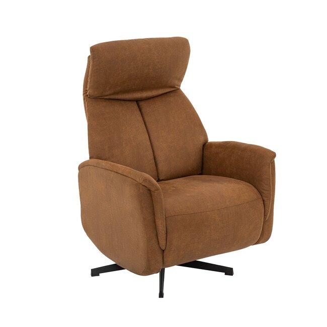 Label51 Fauteuil Aarhus - Cognac - Micro Suede - 2-Motorig