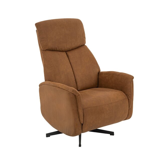 Label51 Fauteuil Aarhus - Cognac - Micro Suede - 2-Motorig