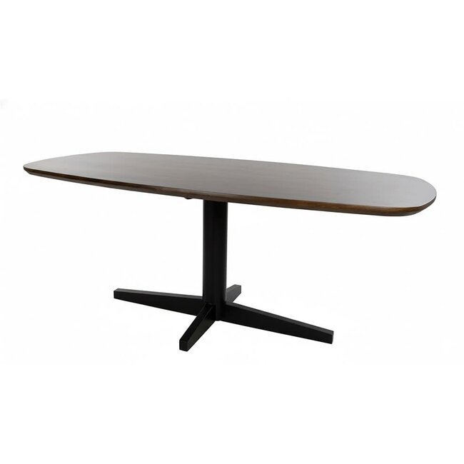 Nijwie Eetkamertafel Libra Deens ovaal 160 cm - zwarte poot