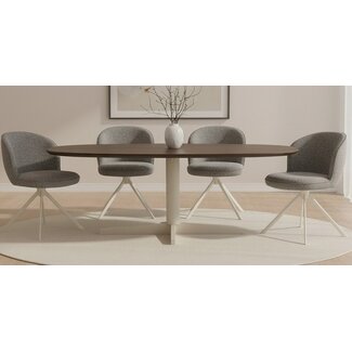 Nijwie Eetkamertafel Libra Deens ovaal 220 cm - beige poot