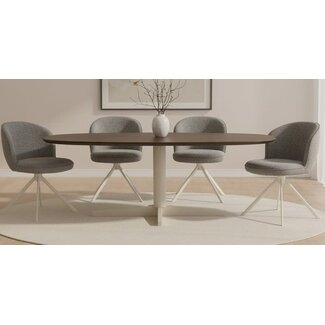 Nijwie Eetkamertafel Libra Deens ovaal 240 cm - beige poot