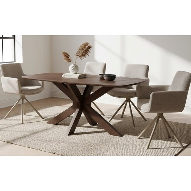 MySons Eetkamertafel Capricorn 240 cm Acacia Marron Bruin