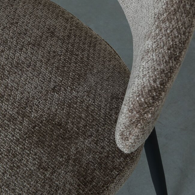 Label51 Eetkamerstoel Bliss | Hunter Elite | Zwart Metaal