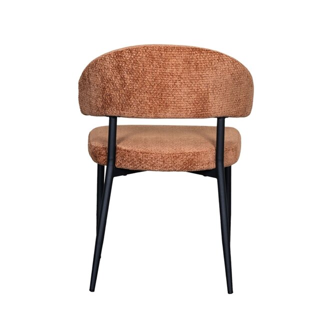 Label51 Eetkamerstoel Bliss | Cognac Elite | Zwart Metaal