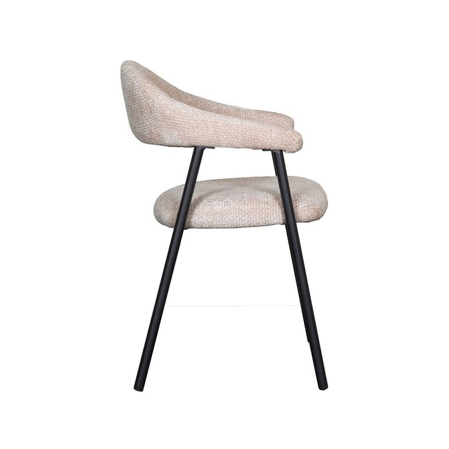 Label51 LABEL51 Eetkamerstoel Amaze - Clay - Elite - Black Frame