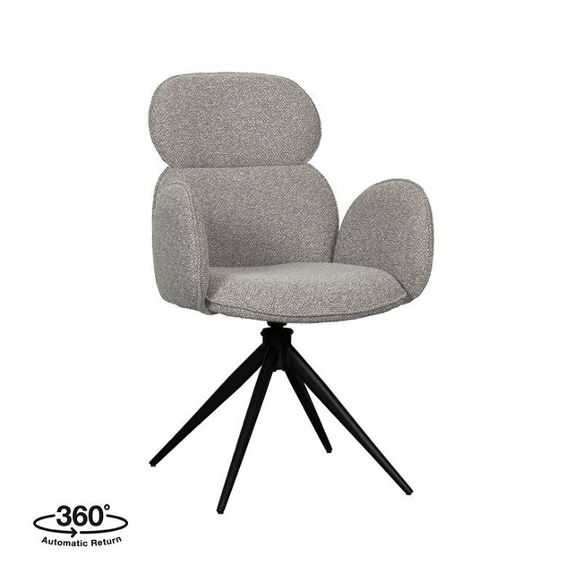 Label51 LABEL51 Eetkamerstoel Vidar - Mshroom- Boucle