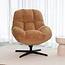 Label51 Draaifauteuil Huxley | Cognac Elite | Zwart Metaal