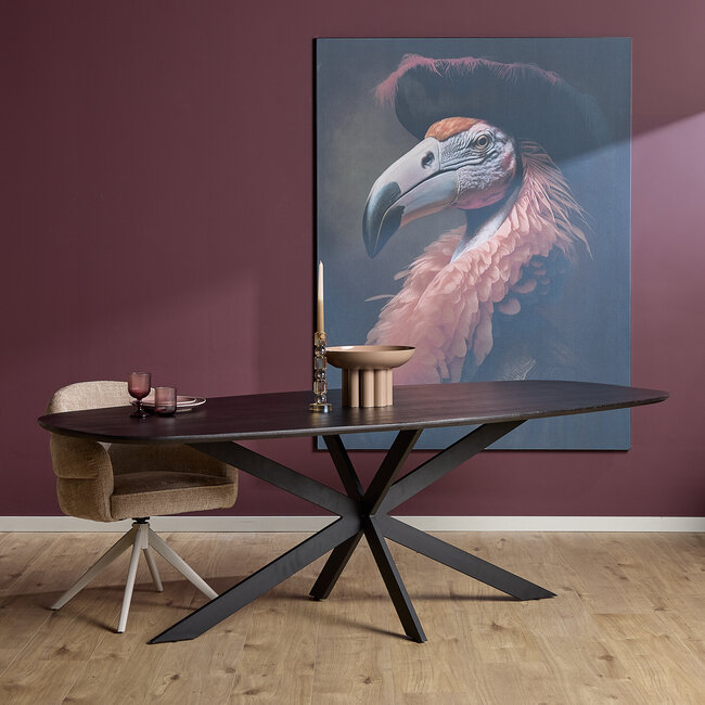 Starfurn Eiken eettafel Ferris | Deens Ovaal 200 cm | Zwart