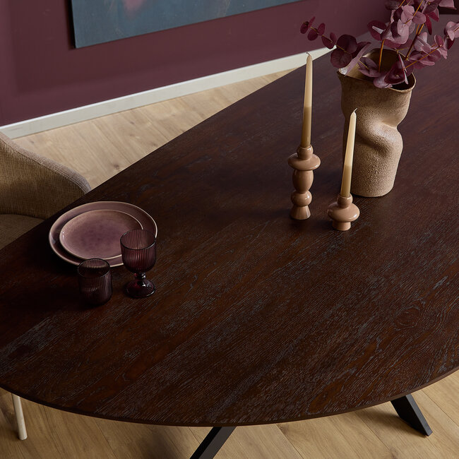 Starfurn Eiken eettafel Cloud | 280 cm | Brown