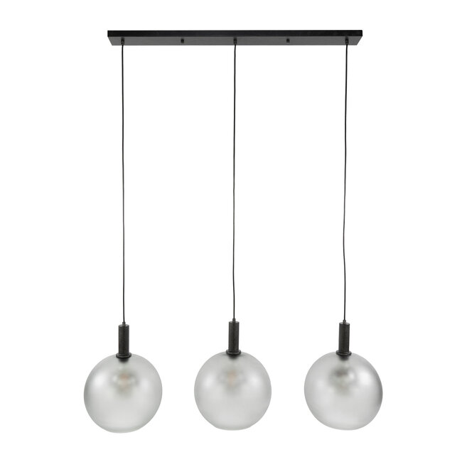 WoonStijl Hanglamp Bubble Frosted 3-lichts grijs