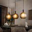 WoonStijl Hanglamp Bubble Frosted 3-lichts grijs