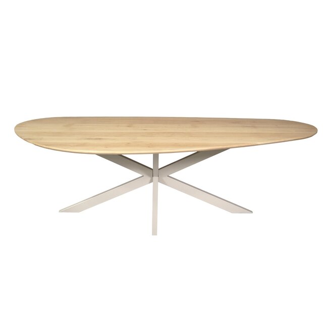 Starfurn Eiken eettafel Cloud | 280 cm | Naturel | Poot Sand