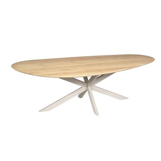 Starfurn Eiken eettafel Cloud | 280 cm | Naturel | Poot Sand