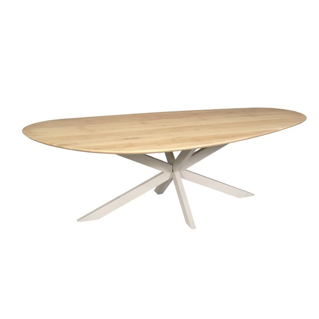 Starfurn Eiken eettafel Cloud | 280 cm | Naturel | Poot Sand
