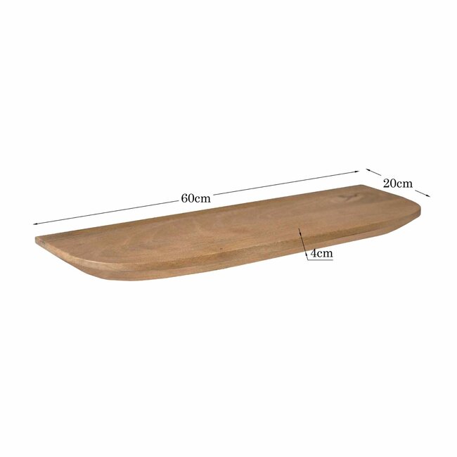 Starfurn Wandplank Gusta Licht mango | 60 cm | Set van 3