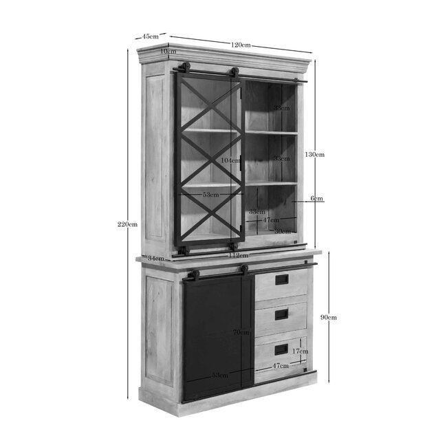 Starfurn Vitrinekast Fresno | 120 cm