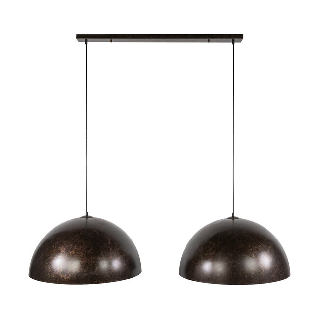 WoonStijl Hanglamp Dome 2-lichts Ø60cm Urban Bruin