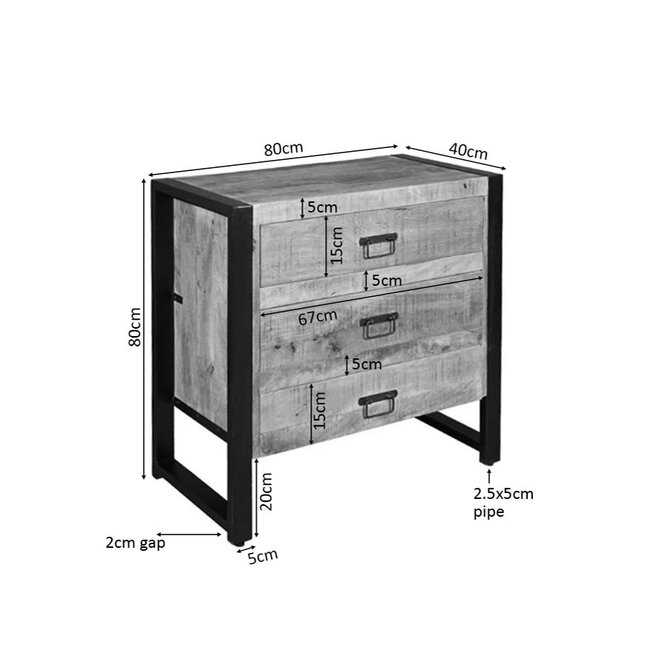 Starfurn Ladenkast Britt | 3 lades