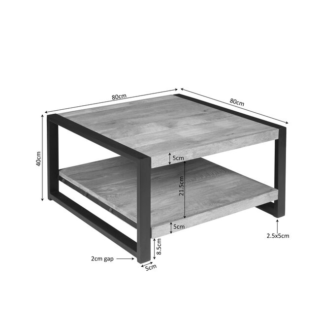 Starfurn Salontafel Britt | 80×80 cm