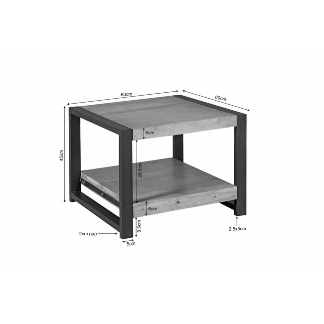 Starfurn Bijzettafel Britt | 60 cm | onderblad