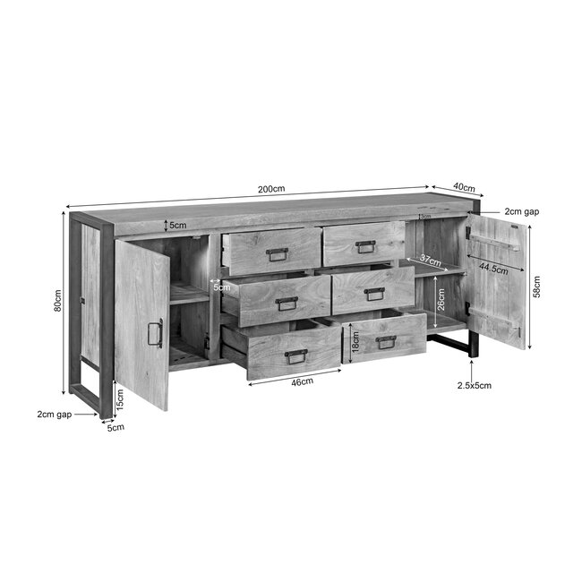 Starfurn Dressoir Britt | 200 cm