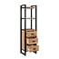 Starfurn Boekenkast Britt | 55 cm | drie lades