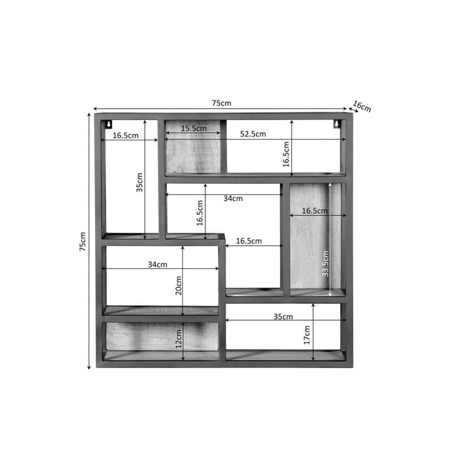 Starfurn Wandrek Dakota | 75 cm | Vierkant