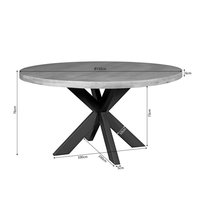 Starfurn Eettafel Dakota | 150 cm | Rond