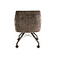 WoonStijl Armstoel Raster wieltjes Hoven taupe met bruin frame