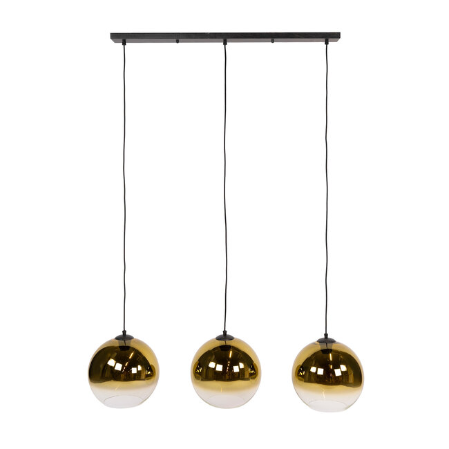 WoonStijl Hanglamp Bubble Shaded 3-licht Goud