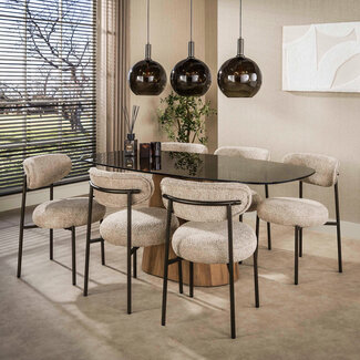 WoonStijl Hanglamp Sfera 3-lichts Sienna bruin