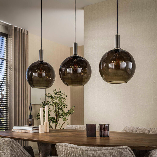 WoonStijl Hanglamp Sfera 3-lichts Sienna bruin