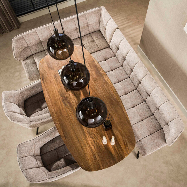WoonStijl Hanglamp Sfera 3-lichts Sienna bruin