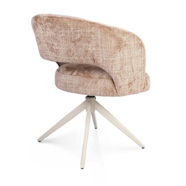 Starfurn Eetkamerstoel Demi | Cinnamon | Poot Sand | Met armleuning
