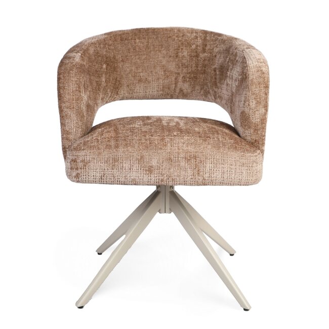 Starfurn Eetkamerstoel Demi | Cinnamon | Poot Sand | Met armleuning