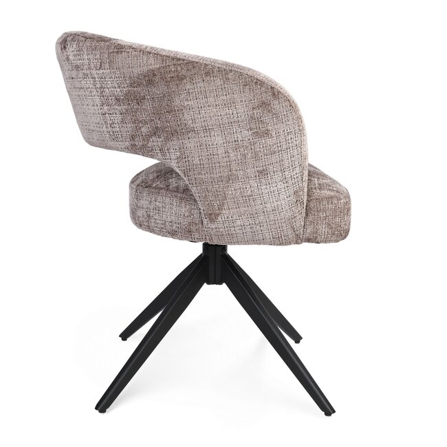 Starfurn Eetkamerstoel Demi | Clay | Poot Black | Met armleuning