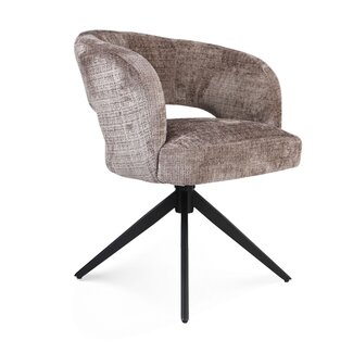 Starfurn Eetkamerstoel Demi | Clay | Poot Black | Met armleuning