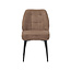 Label51 Eetkamerstoel Liam - Taupe - Egon - Zwart Metalen Frame
