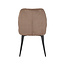 Label51 Eetkamerstoel Liam - Taupe - Egon - Zwart Metalen Frame