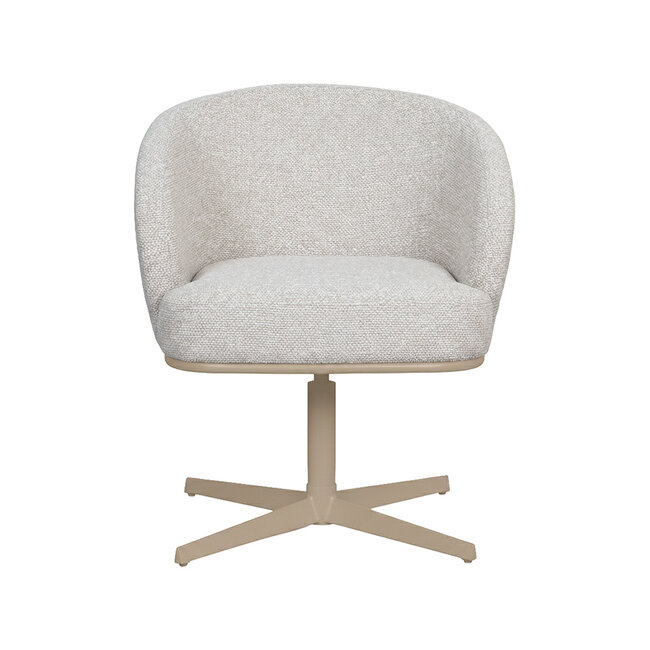 Label51 Eetkamerstoel Cannes - Naturel - Boucle - Taupe Metalen Frame
