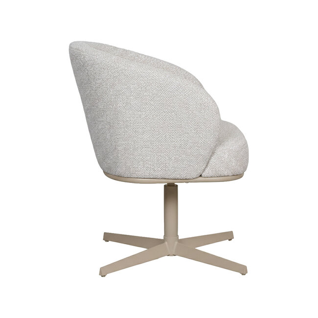 Label51 Eetkamerstoel Cannes - Naturel - Boucle - Taupe Metalen Frame