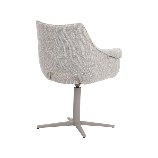 Label51 Eetkamerstoel Nozomi - Naturel - Royal Boucle - Taupe Metalen Frame